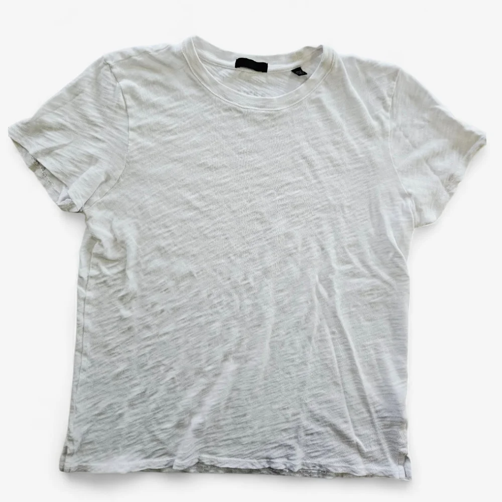 ATM Anthony Thomas Melillo White Heathered Schoolboy Crew Neck Tee T-Shirt M - Picture 6 of 13